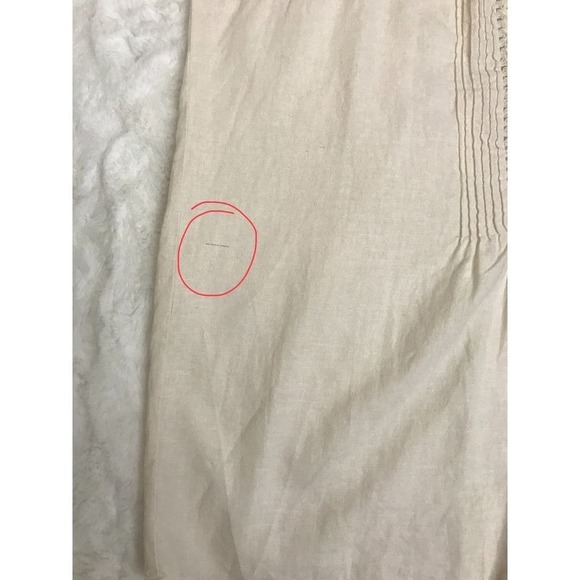 New Madewell Linen-Blend Pintuck Peasant Top XXL (FLAW-SeePhotos) - Picture 8 of 10